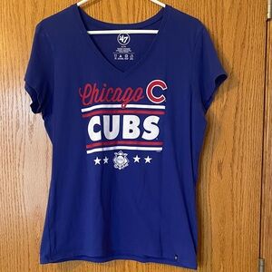 ’47 Women’s Chicago Cubs Graphic Tee | Royal Blue | MLB Fan Shirt